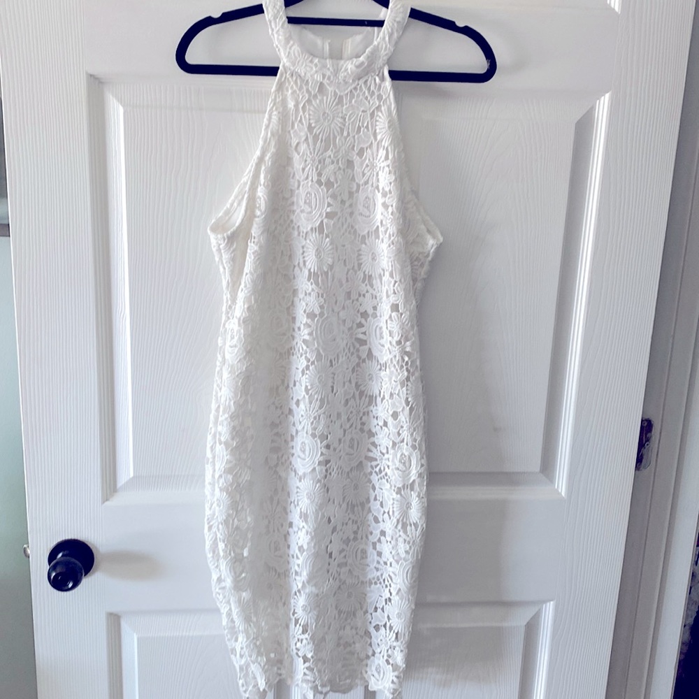 White floral midi